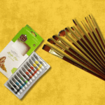 Deal 2 – Acrylic Color Set with 12 Colors & 10 Brushes | Beginner Art Kit