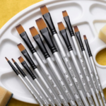 Keep Smiling Professional Flat Paint Brushes Set of 12 - Image 2