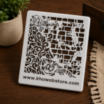 Vintage Floral Brick Wall Reusable Stencil – Item 006 (10" × 11") - Image 2