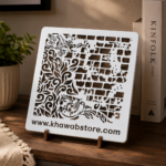 Vintage Floral Brick Wall Reusable Stencil – Item 006 (10" × 11") - Image 3