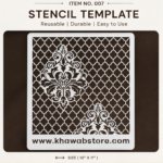 Moroccan Damask Reusable Stencil – Item 007 (10" × 11") - Image 2