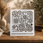 Clock Gears Reusable Stencil – Item 009 (10" × 11") - Image 2