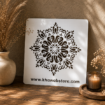 Floral Mandala Stencil Item 018 (8" × 9") - Image 2