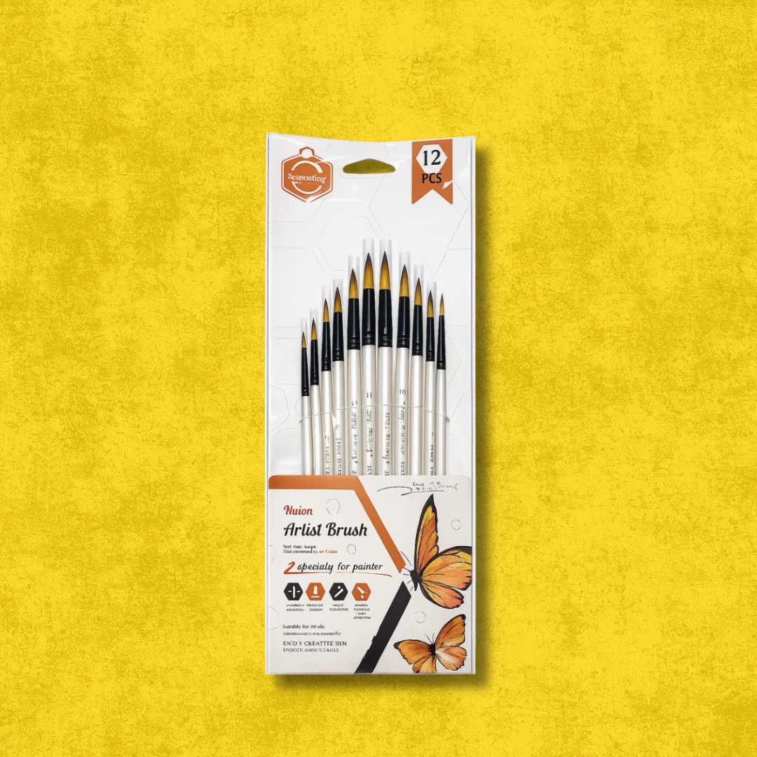 mianart (58) Professional Round Tip Paint Brush Pack of 10 - Image 1