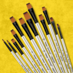 Professional Flat Tip Paint Brush Pack Of 10 - Image 2